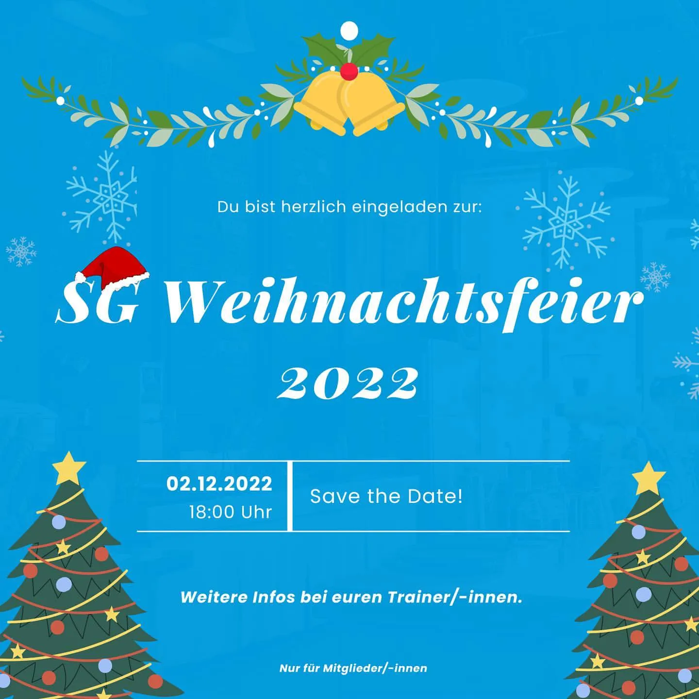 Foto vom Instapost zu SG-Weihnachtsfeier 2022