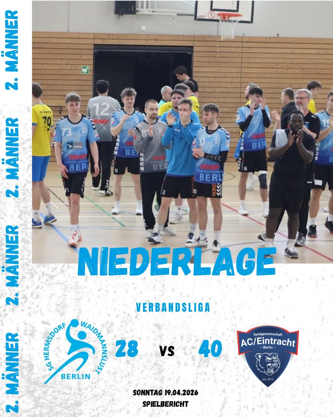 Foto 1 zum Beitrag Verbandsliga 19.04.2026 - SG Hermsdorf/ Waidmannslust II gegen SG AC/Eintracht