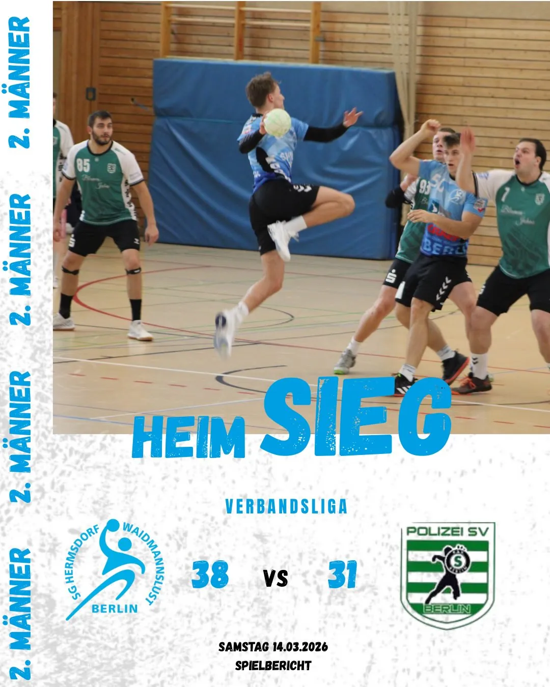 Foto 1 zum Beitrag Verbandsliga 14.03.2026 - SG Hermsdorf/ Waidmannslust II gegen Polizei SV