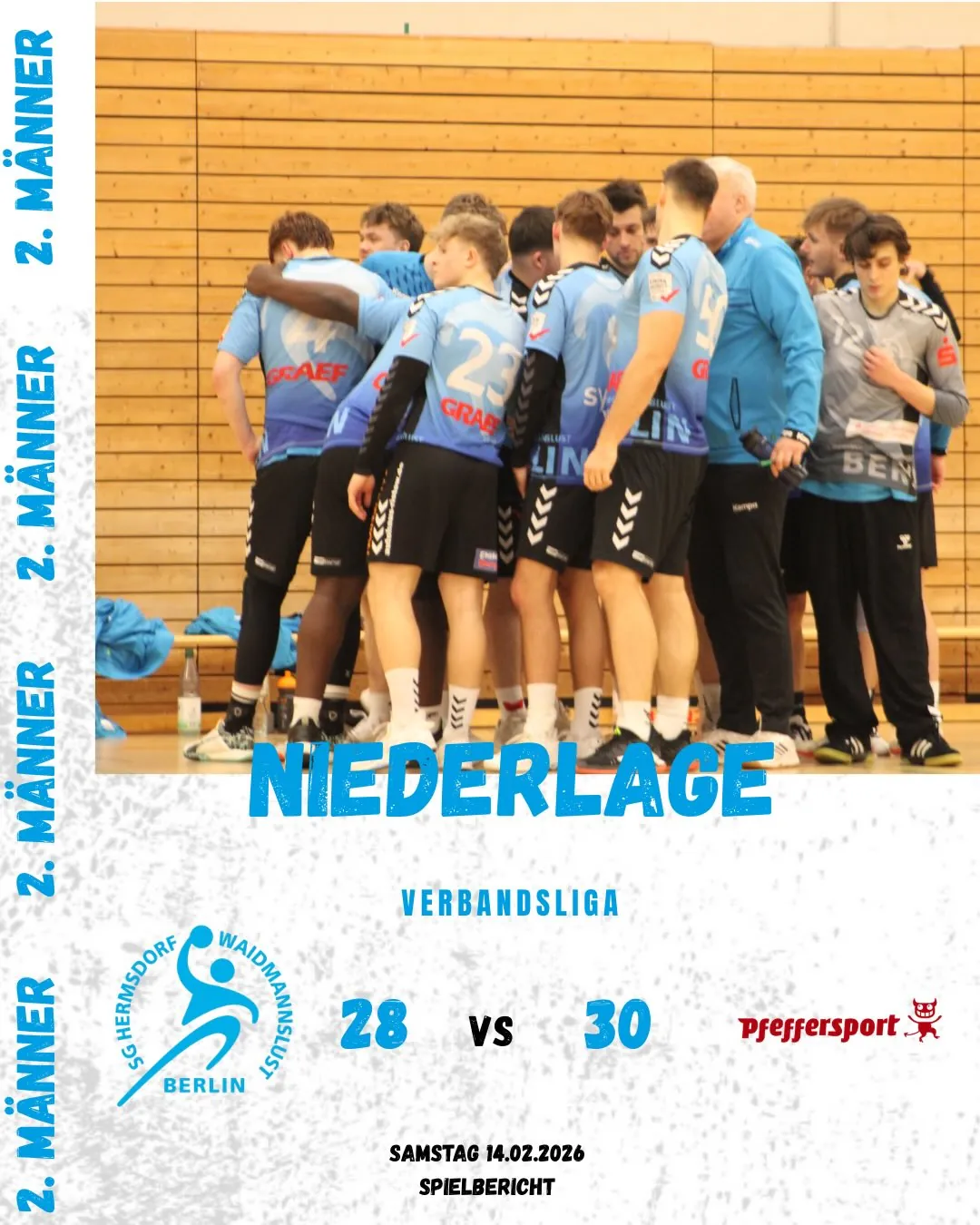 Foto 1 zum Beitrag Verbandsliga 14.02.26 -  SG Hermsdorf/ Waidmannslust II gegen Pfeffersport