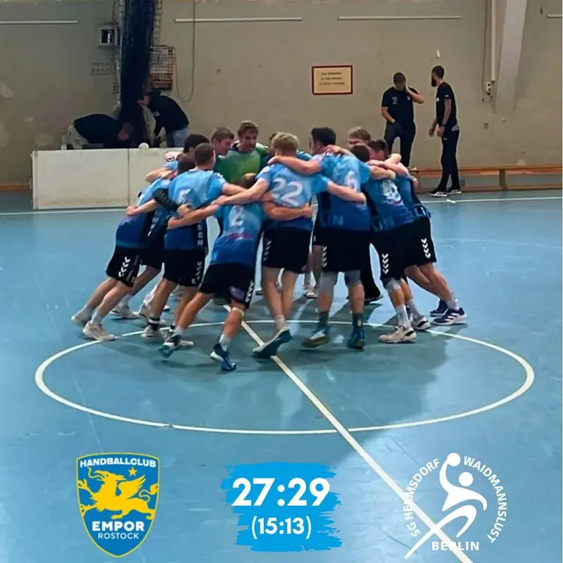 Vorschaubild: Erster Saisonsieg in Rostock – 27:29