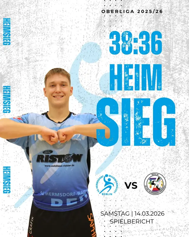 Vorschaubild: Die 1. Männer sichern sich im Heimspiel gegen die SG OSF Berlin II zwei wichtige Punkte – Endstand 3