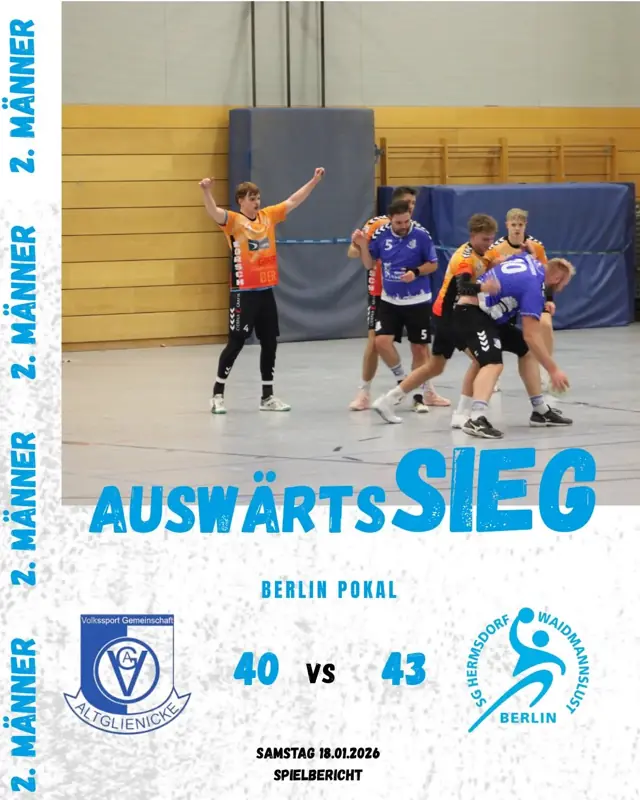 Vorschaubild: Pokalkrimi in Alt-Glienicke – Wir stehen im Viertelfinale!