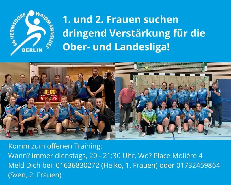 Vorschaubild: Wir suchen DICH - Torhüterin, Außen, Rückraum oder Kreis - jede ist herzlich eingeladen!